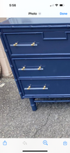Load image into Gallery viewer, Faux Bamboo Dresser with lucite pulls
