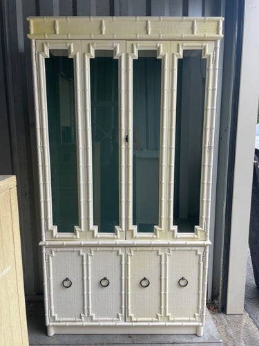 Drexel Faux Bamboo China Cabinet