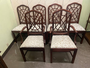 Fretwork Back Chairs - Set of 6