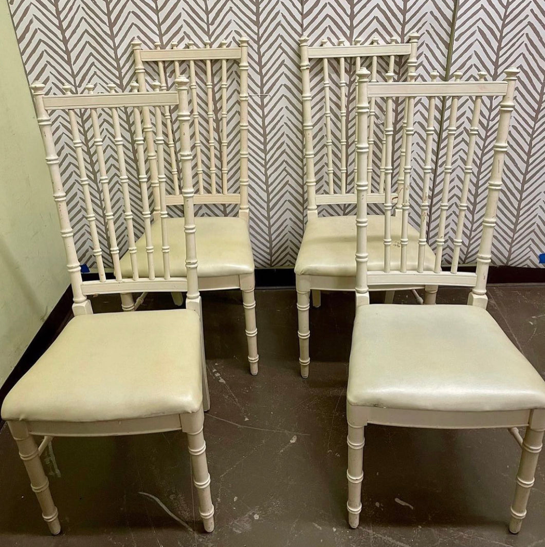 Faux Bamboo Chairs - Set/6