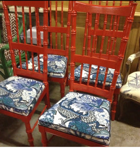 Faux Bamboo Chairs - Set/6