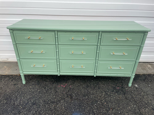 Ready to Ship, 9-drawer lacquered dresser.